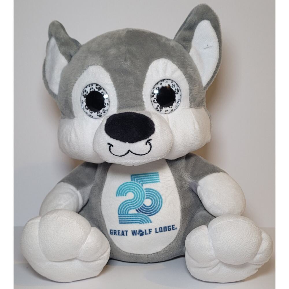 25 Great Wolf Lodge Gray Plush Wolf Stuffed Animal 10 Inch Ideal Toys